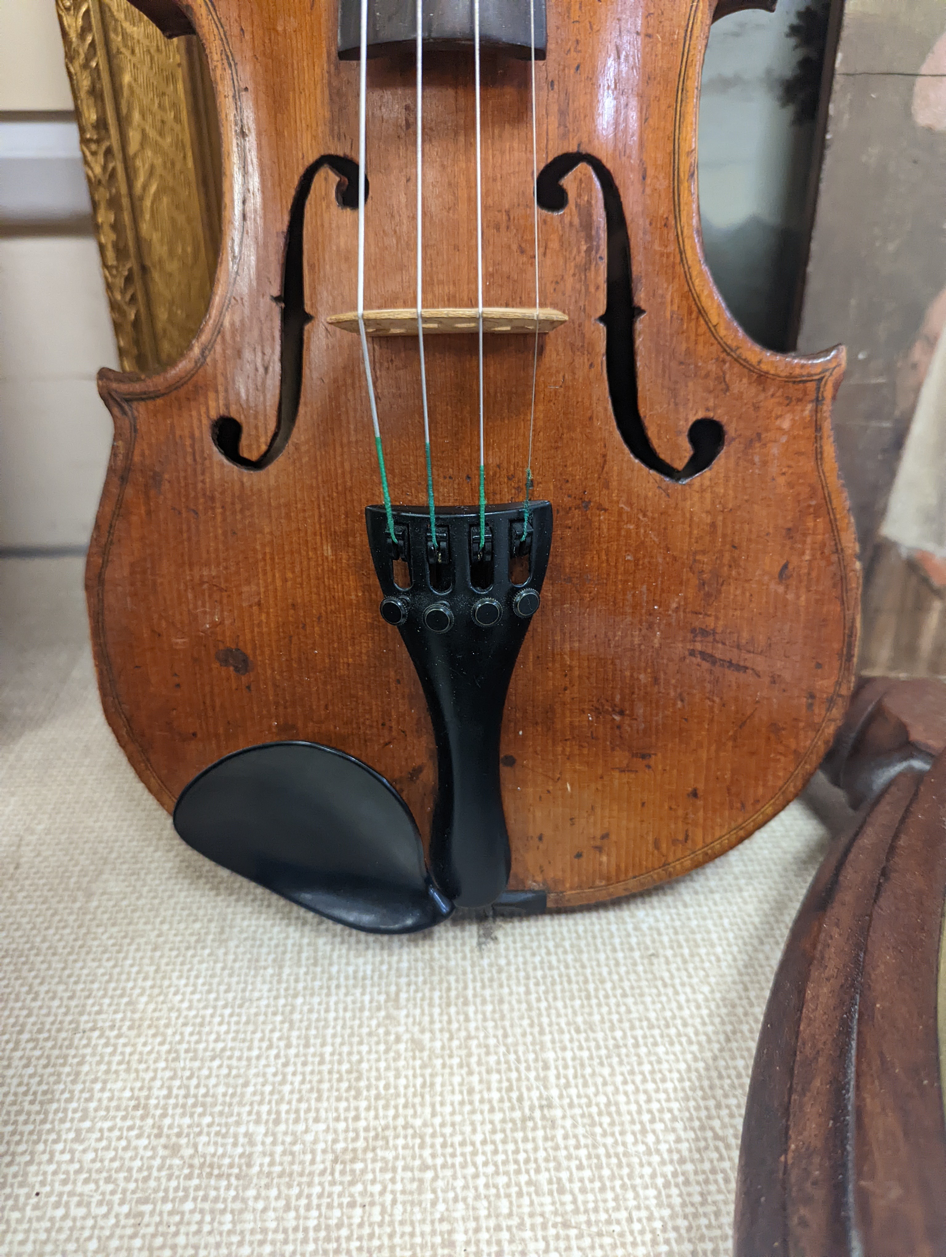 A 19th century Violin, lob. 35.5cm in case